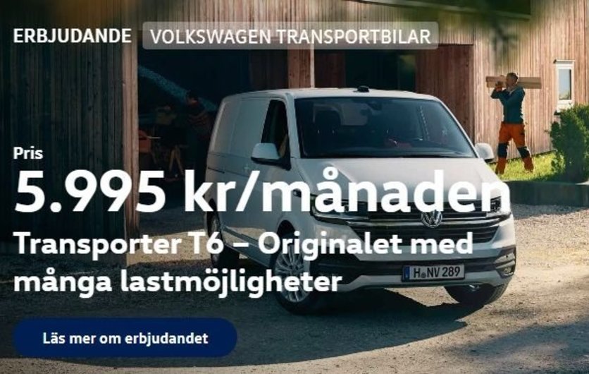 Volkswagen Transporter T6 SKÅP 3400mm 2.0 TDI EU6 SCR 2023