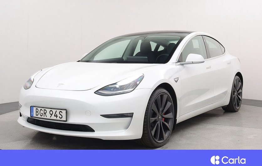 Tesla Model 3 Performance AWD Autopilot Pano V-hjul 2020